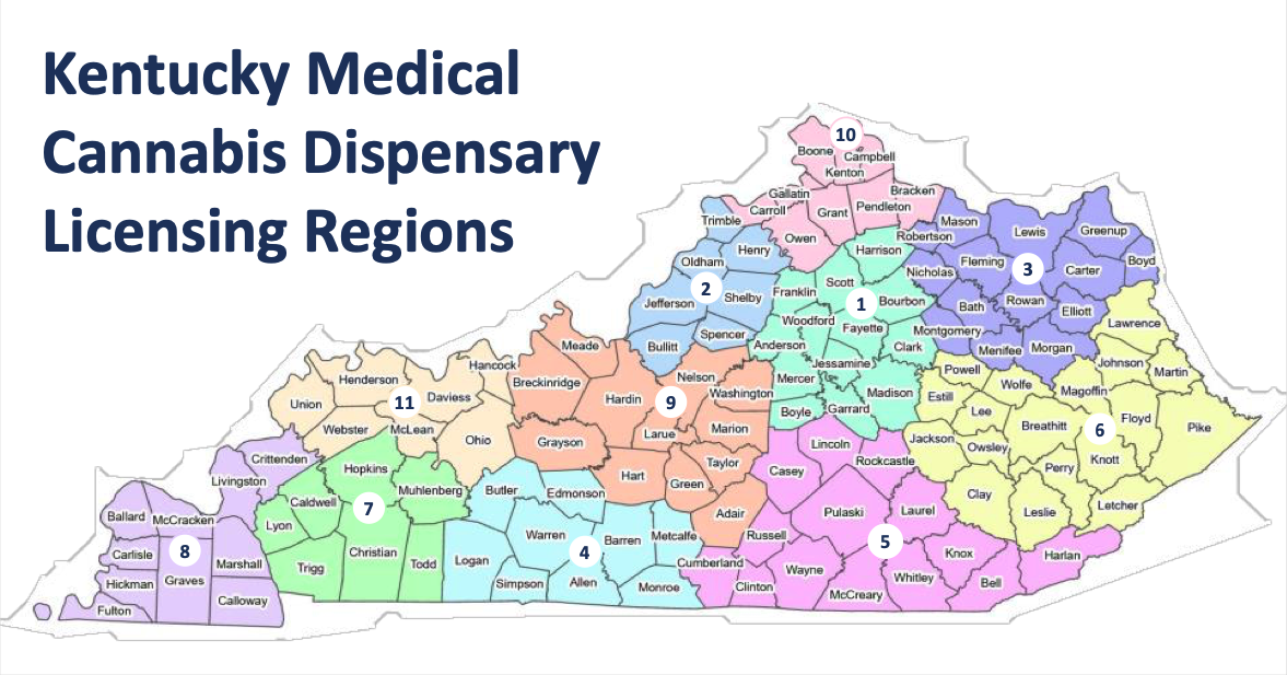 Kentucky Medical Cannabis Dispensary Licensing Regions